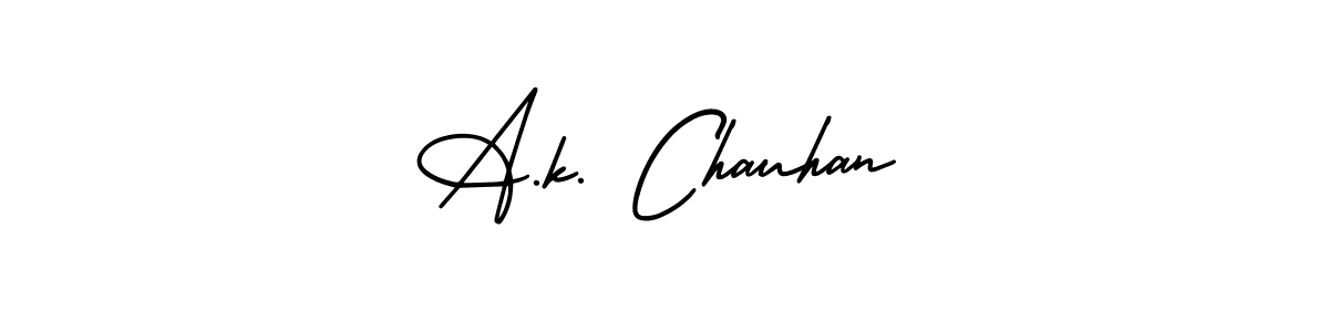 Similarly AmerikaSignatureDemo-Regular is the best handwritten signature design. Signature creator online .You can use it as an online autograph creator for name A.k. Chauhan. A.k. Chauhan signature style 3 images and pictures png
