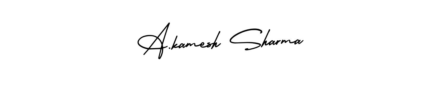 Check out images of Autograph of A.kamesh Sharma name. Actor A.kamesh Sharma Signature Style. AmerikaSignatureDemo-Regular is a professional sign style online. A.kamesh Sharma signature style 3 images and pictures png