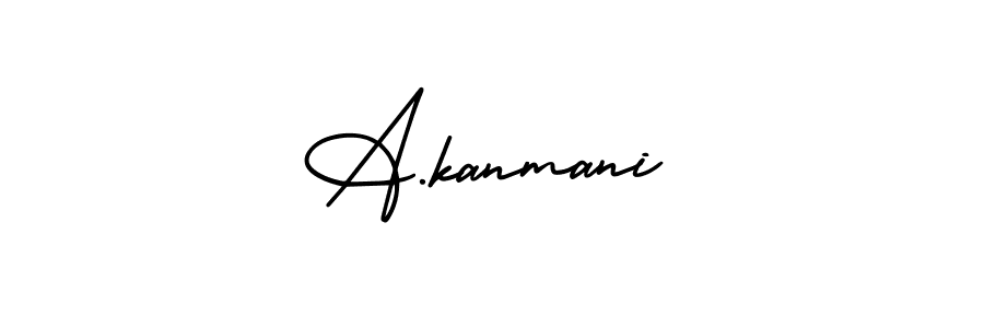 How to make A.kanmani signature? AmerikaSignatureDemo-Regular is a professional autograph style. Create handwritten signature for A.kanmani name. A.kanmani signature style 3 images and pictures png