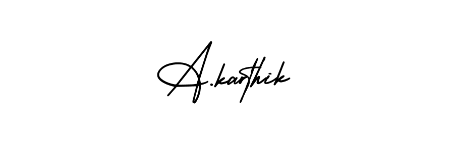 It looks lik you need a new signature style for name A.karthik. Design unique handwritten (AmerikaSignatureDemo-Regular) signature with our free signature maker in just a few clicks. A.karthik signature style 3 images and pictures png