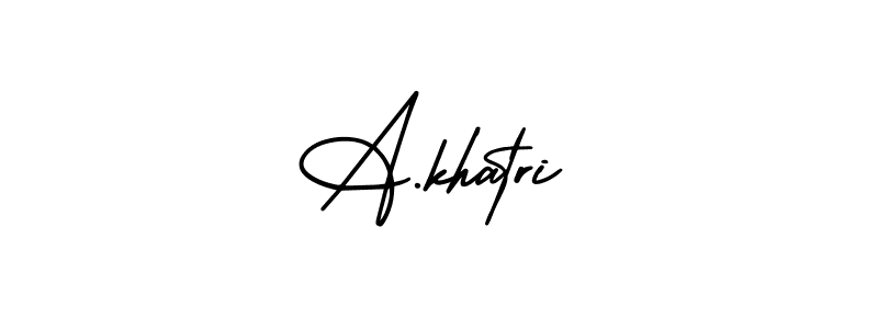 Make a beautiful signature design for name A.khatri. With this signature (AmerikaSignatureDemo-Regular) style, you can create a handwritten signature for free. A.khatri signature style 3 images and pictures png