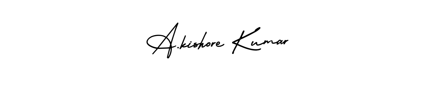 Also You can easily find your signature by using the search form. We will create A.kishore Kumar name handwritten signature images for you free of cost using AmerikaSignatureDemo-Regular sign style. A.kishore Kumar signature style 3 images and pictures png