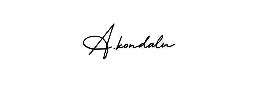 You should practise on your own different ways (AmerikaSignatureDemo-Regular) to write your name (A.kondalu) in signature. don't let someone else do it for you. A.kondalu signature style 3 images and pictures png