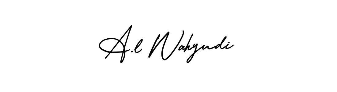 How to Draw A.l Wahyudi signature style? AmerikaSignatureDemo-Regular is a latest design signature styles for name A.l Wahyudi. A.l Wahyudi signature style 3 images and pictures png