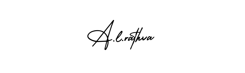if you are searching for the best signature style for your name A.l.rathva. so please give up your signature search. here we have designed multiple signature styles  using AmerikaSignatureDemo-Regular. A.l.rathva signature style 3 images and pictures png