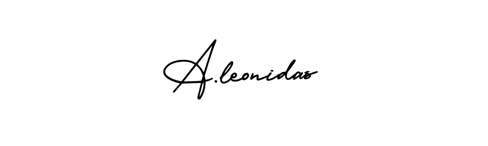 You should practise on your own different ways (AmerikaSignatureDemo-Regular) to write your name (A.leonidas) in signature. don't let someone else do it for you. A.leonidas signature style 3 images and pictures png