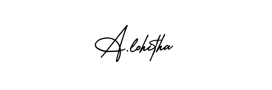 if you are searching for the best signature style for your name A.lohitha. so please give up your signature search. here we have designed multiple signature styles  using AmerikaSignatureDemo-Regular. A.lohitha signature style 3 images and pictures png