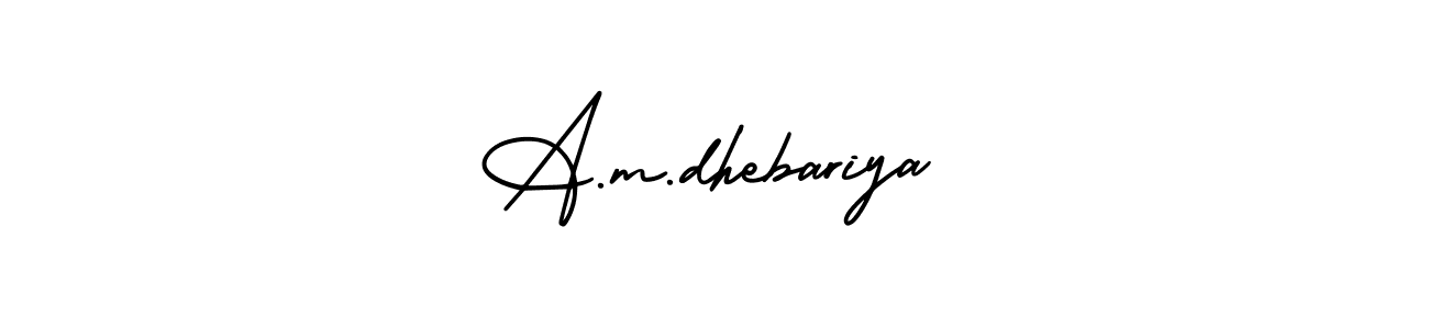 Make a beautiful signature design for name A.m.dhebariya. Use this online signature maker to create a handwritten signature for free. A.m.dhebariya signature style 3 images and pictures png