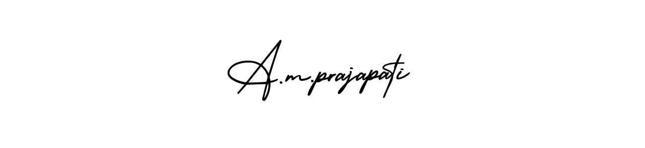 You should practise on your own different ways (AmerikaSignatureDemo-Regular) to write your name (A.m.prajapati) in signature. don't let someone else do it for you. A.m.prajapati signature style 3 images and pictures png