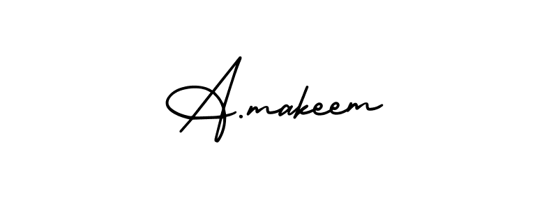 How to Draw A.makeem signature style? AmerikaSignatureDemo-Regular is a latest design signature styles for name A.makeem. A.makeem signature style 3 images and pictures png