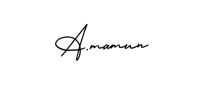 Also we have A.mamun name is the best signature style. Create professional handwritten signature collection using AmerikaSignatureDemo-Regular autograph style. A.mamun signature style 3 images and pictures png