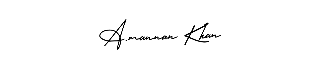 AmerikaSignatureDemo-Regular is a professional signature style that is perfect for those who want to add a touch of class to their signature. It is also a great choice for those who want to make their signature more unique. Get A.mannan Khan name to fancy signature for free. A.mannan Khan signature style 3 images and pictures png