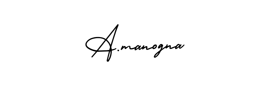 AmerikaSignatureDemo-Regular is a professional signature style that is perfect for those who want to add a touch of class to their signature. It is also a great choice for those who want to make their signature more unique. Get A.manogna name to fancy signature for free. A.manogna signature style 3 images and pictures png