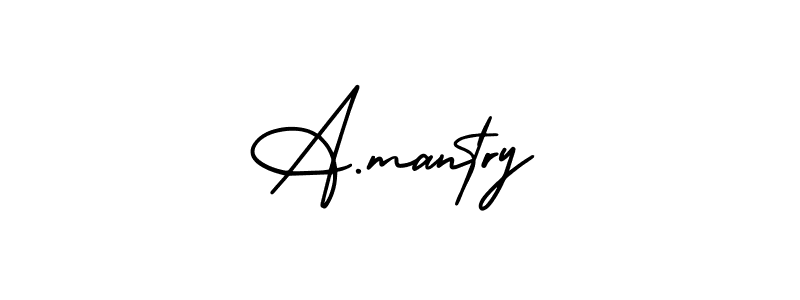 Use a signature maker to create a handwritten signature online. With this signature software, you can design (AmerikaSignatureDemo-Regular) your own signature for name A.mantry. A.mantry signature style 3 images and pictures png