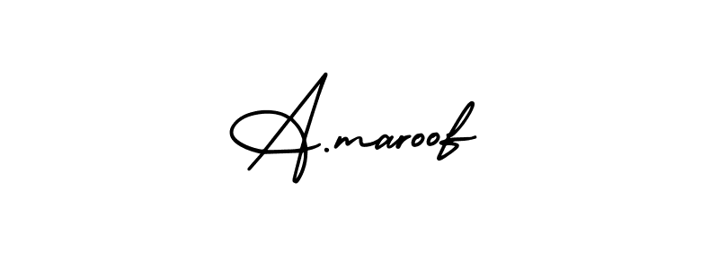 How to Draw A.maroof signature style? AmerikaSignatureDemo-Regular is a latest design signature styles for name A.maroof. A.maroof signature style 3 images and pictures png