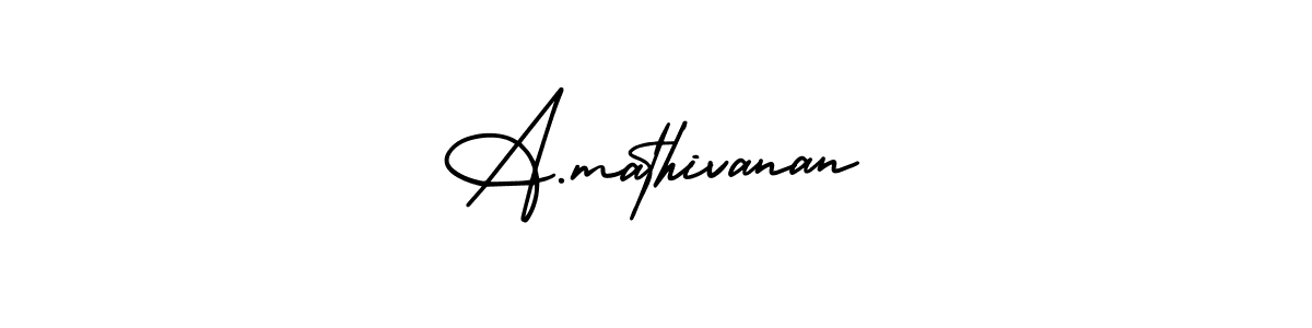 Use a signature maker to create a handwritten signature online. With this signature software, you can design (AmerikaSignatureDemo-Regular) your own signature for name A.mathivanan. A.mathivanan signature style 3 images and pictures png