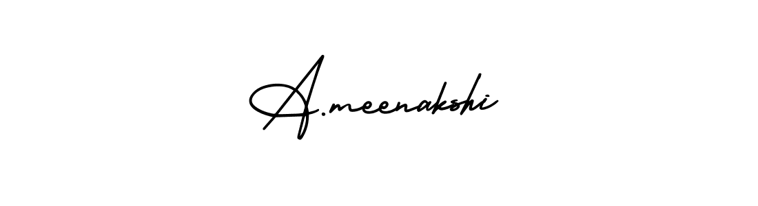 This is the best signature style for the A.meenakshi name. Also you like these signature font (AmerikaSignatureDemo-Regular). Mix name signature. A.meenakshi signature style 3 images and pictures png