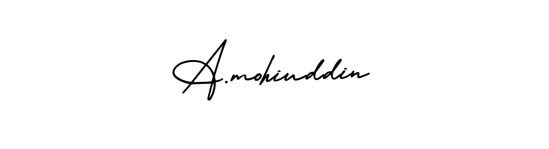 A.mohiuddin stylish signature style. Best Handwritten Sign (AmerikaSignatureDemo-Regular) for my name. Handwritten Signature Collection Ideas for my name A.mohiuddin. A.mohiuddin signature style 3 images and pictures png