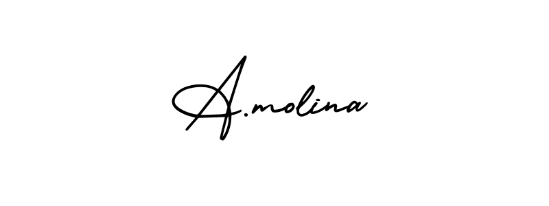 Also we have A.molina name is the best signature style. Create professional handwritten signature collection using AmerikaSignatureDemo-Regular autograph style. A.molina signature style 3 images and pictures png