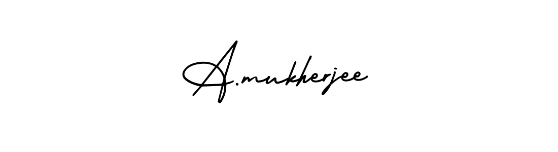 The best way (AmerikaSignatureDemo-Regular) to make a short signature is to pick only two or three words in your name. The name A.mukherjee include a total of six letters. For converting this name. A.mukherjee signature style 3 images and pictures png