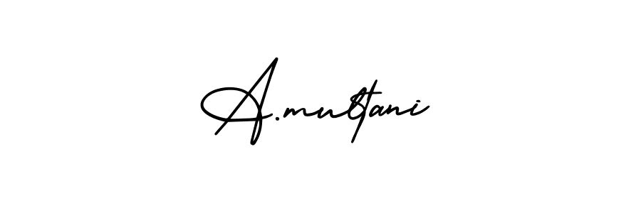 if you are searching for the best signature style for your name A.multani. so please give up your signature search. here we have designed multiple signature styles  using AmerikaSignatureDemo-Regular. A.multani signature style 3 images and pictures png