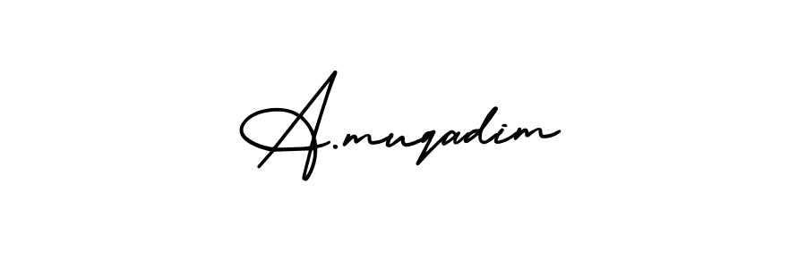 Here are the top 10 professional signature styles for the name A.muqadim. These are the best autograph styles you can use for your name. A.muqadim signature style 3 images and pictures png