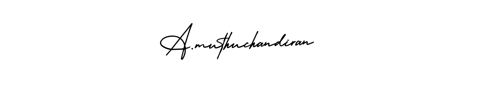 Also we have A.muthuchandiran name is the best signature style. Create professional handwritten signature collection using AmerikaSignatureDemo-Regular autograph style. A.muthuchandiran signature style 3 images and pictures png