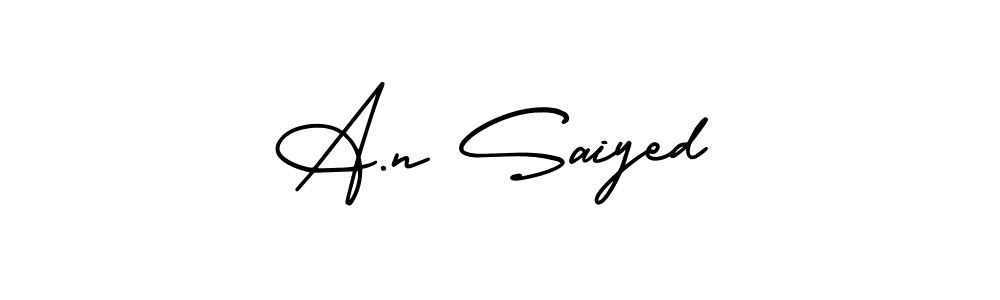 You can use this online signature creator to create a handwritten signature for the name A.n Saiyed. This is the best online autograph maker. A.n Saiyed signature style 3 images and pictures png