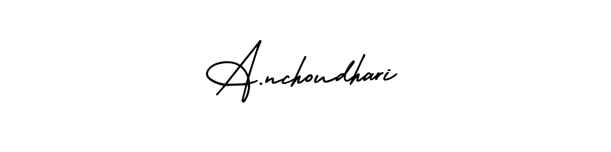 Make a beautiful signature design for name A.nchoudhari. With this signature (AmerikaSignatureDemo-Regular) style, you can create a handwritten signature for free. A.nchoudhari signature style 3 images and pictures png