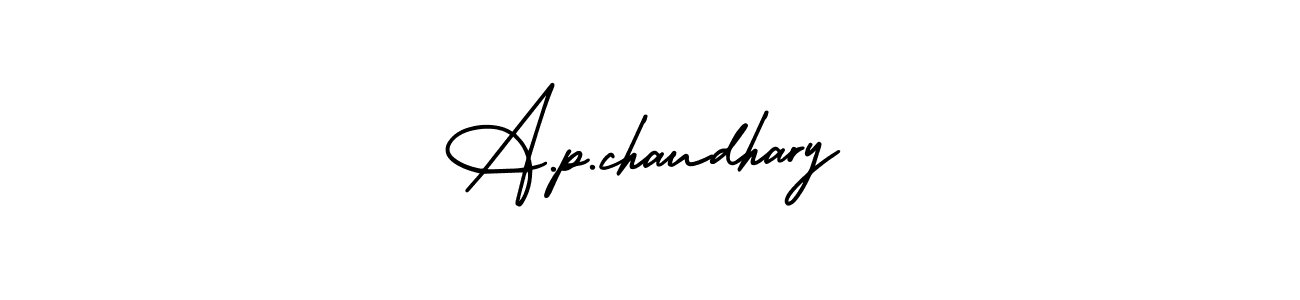 This is the best signature style for the A.p.chaudhary name. Also you like these signature font (AmerikaSignatureDemo-Regular). Mix name signature. A.p.chaudhary signature style 3 images and pictures png