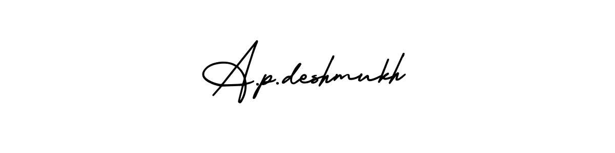 Make a beautiful signature design for name A.p.deshmukh. Use this online signature maker to create a handwritten signature for free. A.p.deshmukh signature style 3 images and pictures png