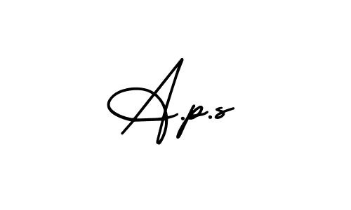 Make a beautiful signature design for name A.p.s. Use this online signature maker to create a handwritten signature for free. A.p.s signature style 3 images and pictures png