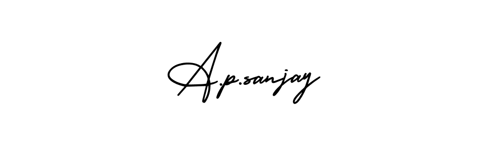 Check out images of Autograph of A.p.sanjay name. Actor A.p.sanjay Signature Style. AmerikaSignatureDemo-Regular is a professional sign style online. A.p.sanjay signature style 3 images and pictures png