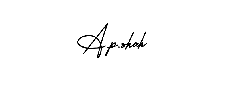 Design your own signature with our free online signature maker. With this signature software, you can create a handwritten (AmerikaSignatureDemo-Regular) signature for name A.p.shah. A.p.shah signature style 3 images and pictures png