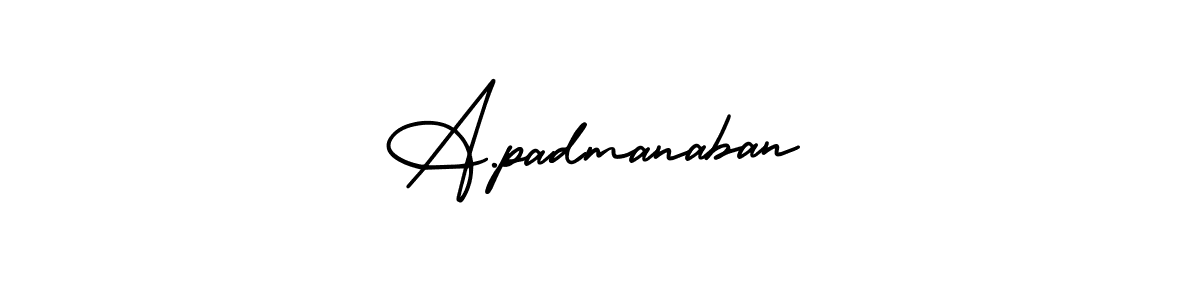 How to make A.padmanaban signature? AmerikaSignatureDemo-Regular is a professional autograph style. Create handwritten signature for A.padmanaban name. A.padmanaban signature style 3 images and pictures png