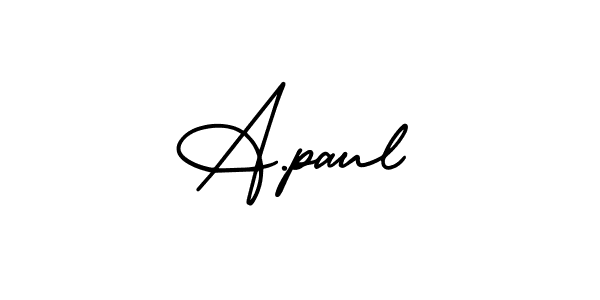 Also You can easily find your signature by using the search form. We will create A.paul name handwritten signature images for you free of cost using AmerikaSignatureDemo-Regular sign style. A.paul signature style 3 images and pictures png