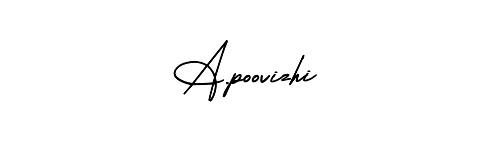 Create a beautiful signature design for name A.poovizhi. With this signature (AmerikaSignatureDemo-Regular) fonts, you can make a handwritten signature for free. A.poovizhi signature style 3 images and pictures png