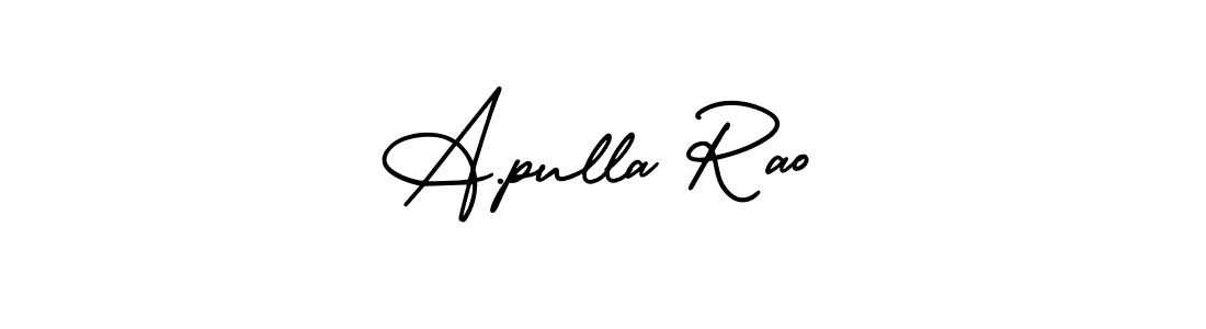 How to make A.pulla Rao signature? AmerikaSignatureDemo-Regular is a professional autograph style. Create handwritten signature for A.pulla Rao name. A.pulla Rao signature style 3 images and pictures png