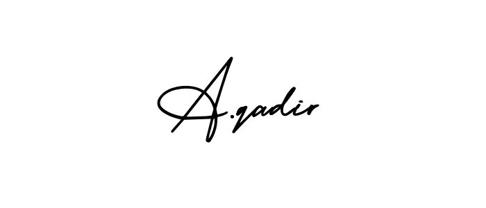 You should practise on your own different ways (AmerikaSignatureDemo-Regular) to write your name (A.qadir) in signature. don't let someone else do it for you. A.qadir signature style 3 images and pictures png