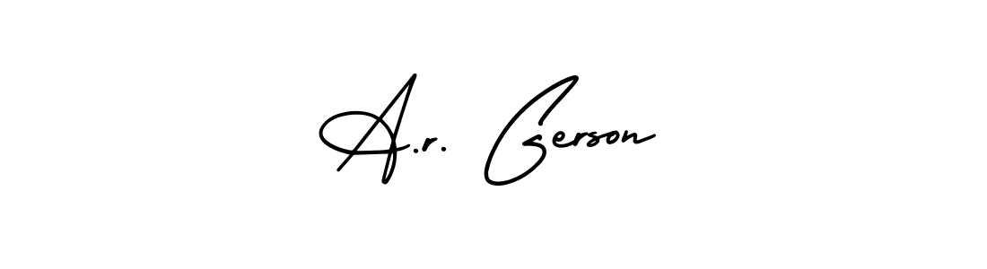 Design your own signature with our free online signature maker. With this signature software, you can create a handwritten (AmerikaSignatureDemo-Regular) signature for name A.r. Gerson. A.r. Gerson signature style 3 images and pictures png