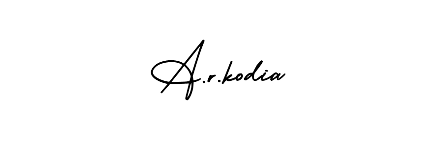Also we have A.r.kodia name is the best signature style. Create professional handwritten signature collection using AmerikaSignatureDemo-Regular autograph style. A.r.kodia signature style 3 images and pictures png