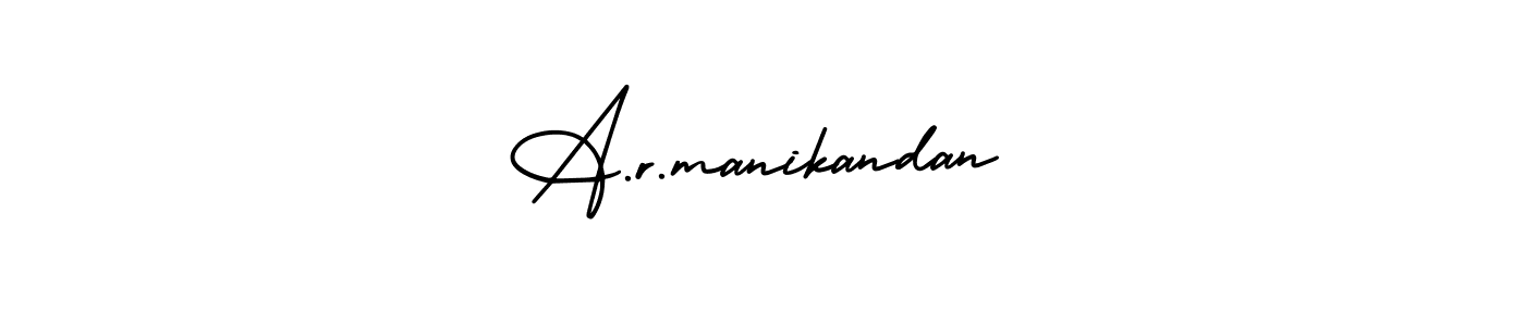 AmerikaSignatureDemo-Regular is a professional signature style that is perfect for those who want to add a touch of class to their signature. It is also a great choice for those who want to make their signature more unique. Get A.r.manikandan name to fancy signature for free. A.r.manikandan signature style 3 images and pictures png