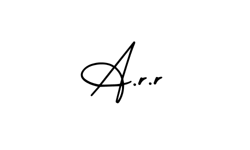 You should practise on your own different ways (AmerikaSignatureDemo-Regular) to write your name (A.r.r) in signature. don't let someone else do it for you. A.r.r signature style 3 images and pictures png