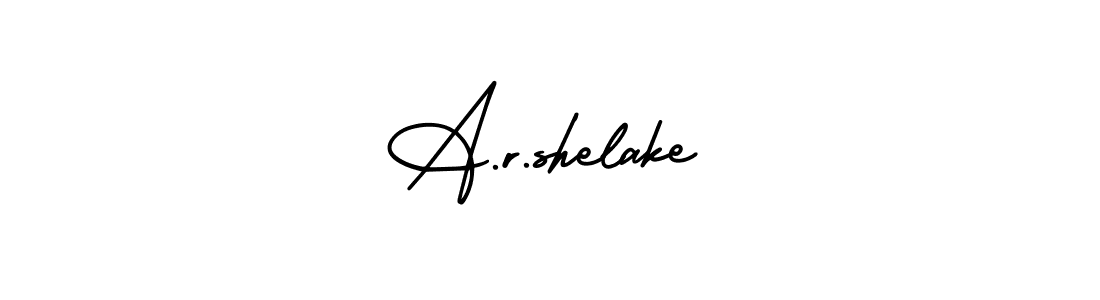 A.r.shelake stylish signature style. Best Handwritten Sign (AmerikaSignatureDemo-Regular) for my name. Handwritten Signature Collection Ideas for my name A.r.shelake. A.r.shelake signature style 3 images and pictures png