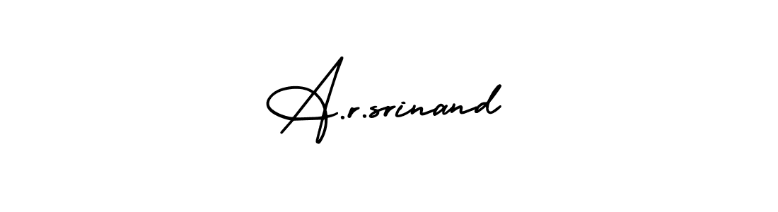 Make a beautiful signature design for name A.r.srinand. Use this online signature maker to create a handwritten signature for free. A.r.srinand signature style 3 images and pictures png