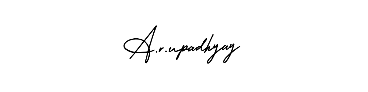 The best way (AmerikaSignatureDemo-Regular) to make a short signature is to pick only two or three words in your name. The name A.r.upadhyay include a total of six letters. For converting this name. A.r.upadhyay signature style 3 images and pictures png