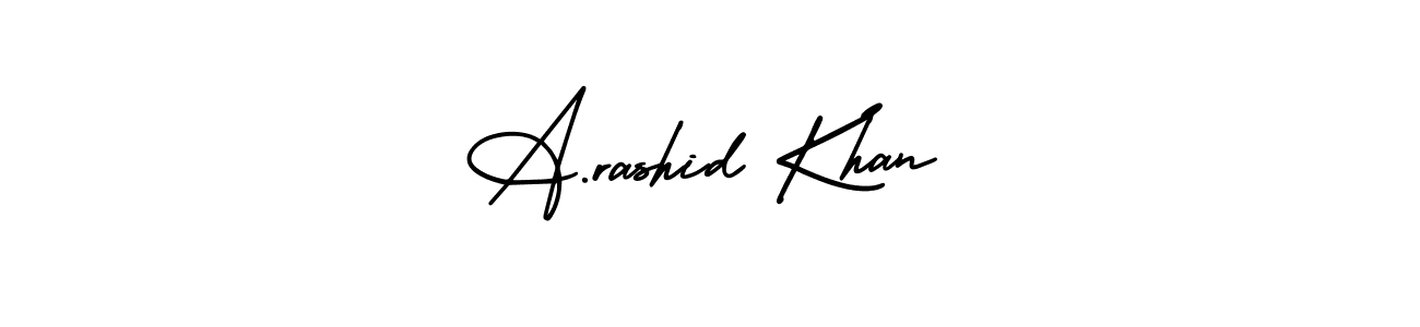 This is the best signature style for the A.rashid Khan name. Also you like these signature font (AmerikaSignatureDemo-Regular). Mix name signature. A.rashid Khan signature style 3 images and pictures png