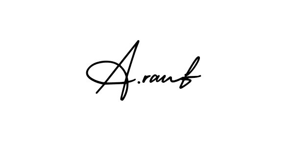 Design your own signature with our free online signature maker. With this signature software, you can create a handwritten (AmerikaSignatureDemo-Regular) signature for name A.rauf. A.rauf signature style 3 images and pictures png