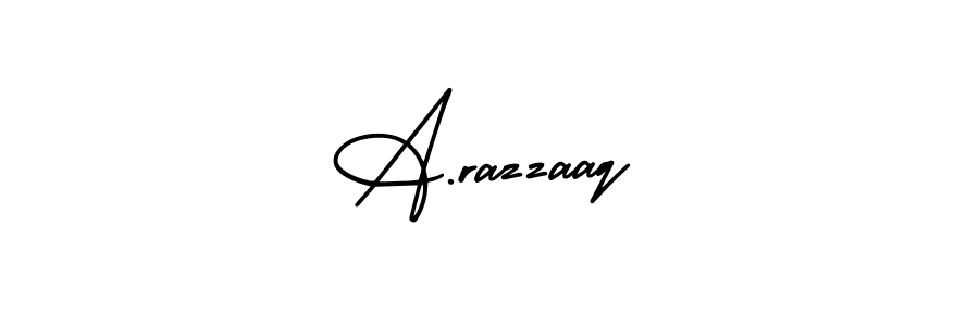 Use a signature maker to create a handwritten signature online. With this signature software, you can design (AmerikaSignatureDemo-Regular) your own signature for name A.razzaaq. A.razzaaq signature style 3 images and pictures png