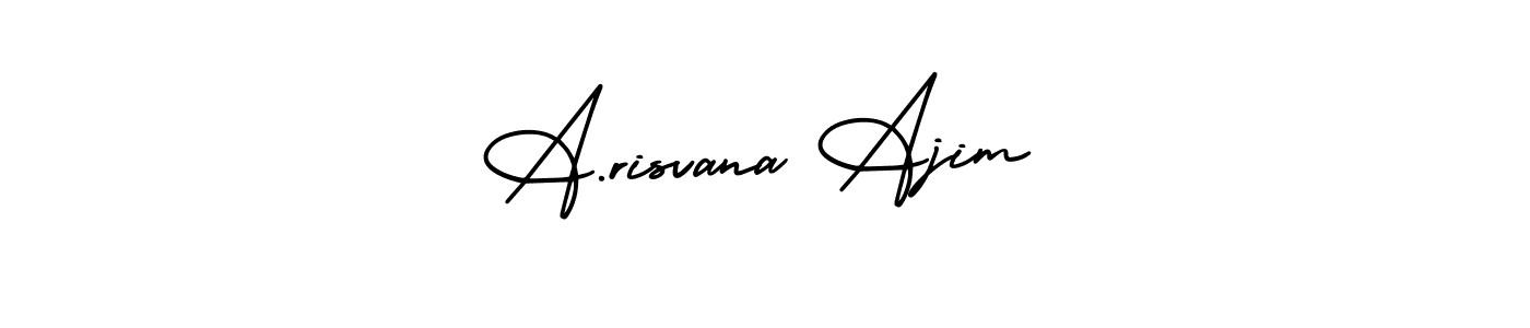 How to make A.risvana Ajim signature? AmerikaSignatureDemo-Regular is a professional autograph style. Create handwritten signature for A.risvana Ajim name. A.risvana Ajim signature style 3 images and pictures png